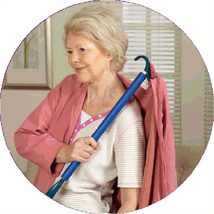 Dressing Stick, Handle Dressing Stick with Shoe Horn and Sock Removal Tool, Dressing Aids for Shoes, Socks, Shirts, and Pants, Independent Living Aid