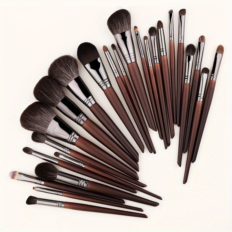 24pcs juego de brochas de maquillaje de pelo de natural para polvo