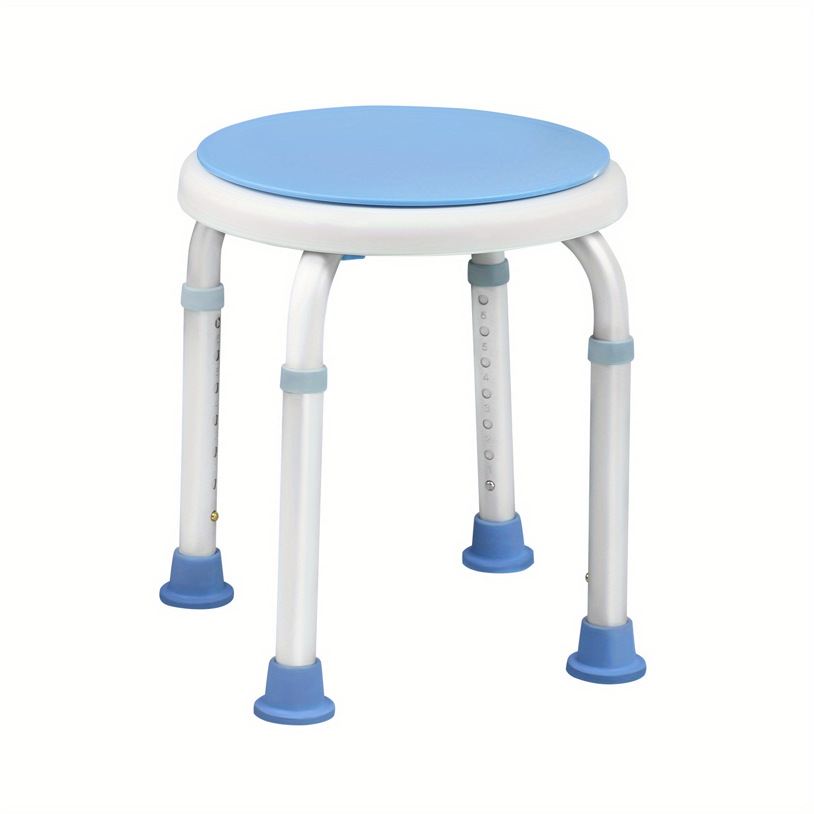 E-shop 360° Drehbarer Duschhocker & Stuhl - Höhenverstellbarer Badesitz (37-53 cm) mit rutschfester Basis, Badehilfe für Senioren, geeignet für
