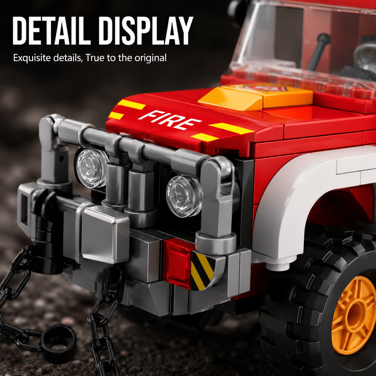 552pcs Fire Off-Road Vehicle Building Block Model Kit