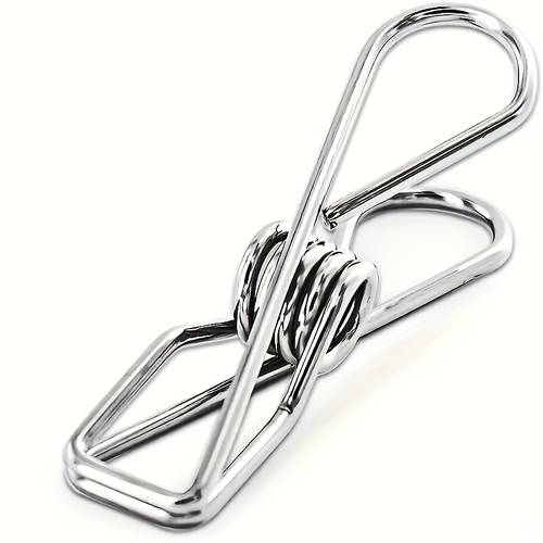 50 stainless steel clothespins rust proof heavy duty metal utility clips with firm spring grips suitable for laundry kitchen and outdoor use laundry accessories kitchen must haves modern durable clothespins clothes