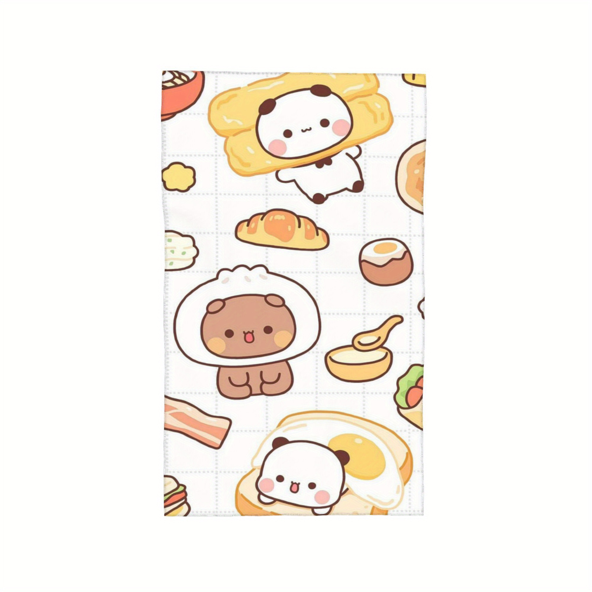 TEMU 1pc Adorable Dudu & Kitchen Towels, 40*70cm, Machine Washable & Absorbent Dishcloths Ideal For Drying, Cleaning Cups, And Household Chores,