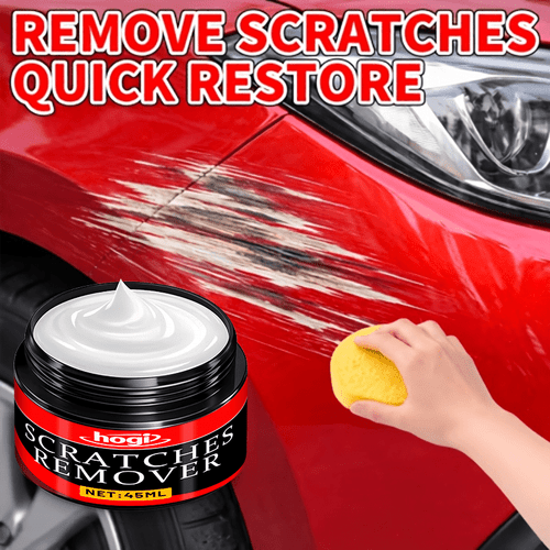 car scratch remover with a polishing cloth suitable for repairing scratches such as bumper scuffs and stone chip marks compatible with all common car paint colors