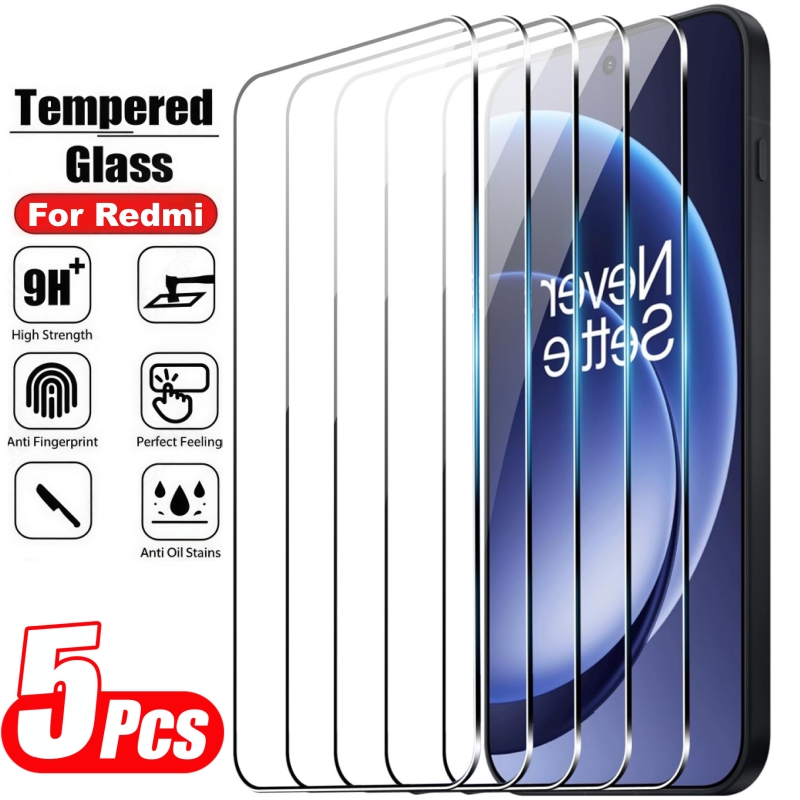 TEMU 5- Protector Suitable For Xiaomi Suitable For Redmi 10 10c 12 12c 13 13c 14c Note 12 13 14 15 Pro 14s Pro  4g 5g Tempered Glass 9h Hardness