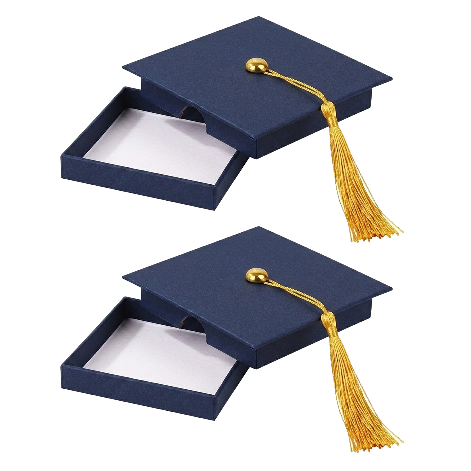 TEMU 2pcs Graduation Cap Gift Boxes, Black Graduation Favor Boxes With Tassels, Graduation Party Favors For Candy Chocolate, Graduation Decorations