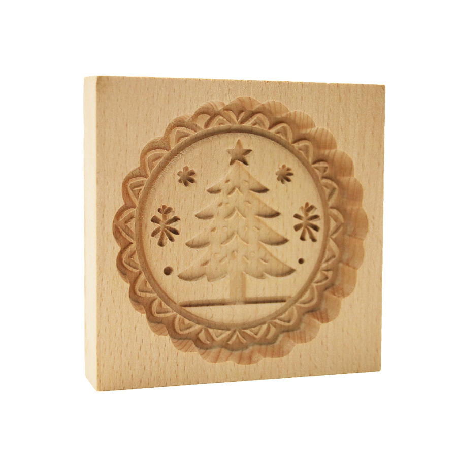 TEMU Wooden Cookie Stamp, Home Baking Cookie Mold, Suitable For Easter, Halloween, Thanksgiving And Christmas Kitchen, Designed For Baking