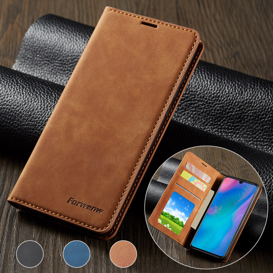 Bravoday Custodia Flip Per Huawei P40 – Portafoglio In Pelle PU Con Slot Carte, Chiusura Magnetica E Supporto Per Video, Colore Blu - 6