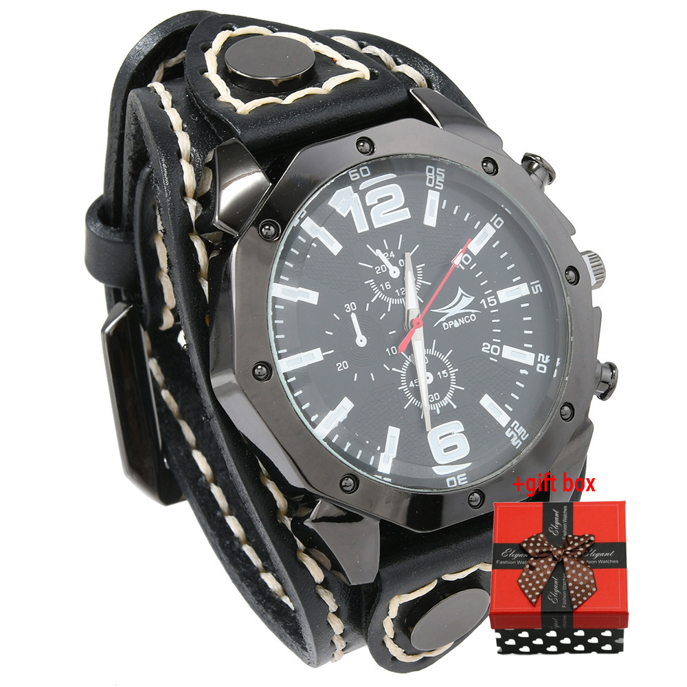 Image of Retro Casual Men's Watches, Strap Large Dial Watches, Outdoor Sports Watches, Student Watches, Valentine's Day Gifts, Back To , Graduation Season, Birthday Gifts, Gift Box Packaging, Without Battery