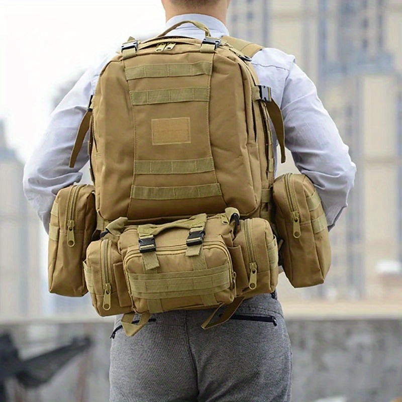 Men's Large Capacity 55L Outdoor Backpack for Hiking