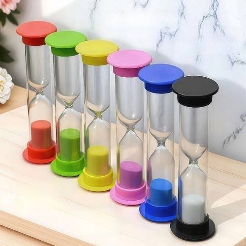 Colorful Plastic Hourglass Timer Set - 1 Minute or Random, - Room Decor, Brushing Teeth, Cooking, Games, School & Office! - Party Gifts, Holiday Gifts, Creative Gift