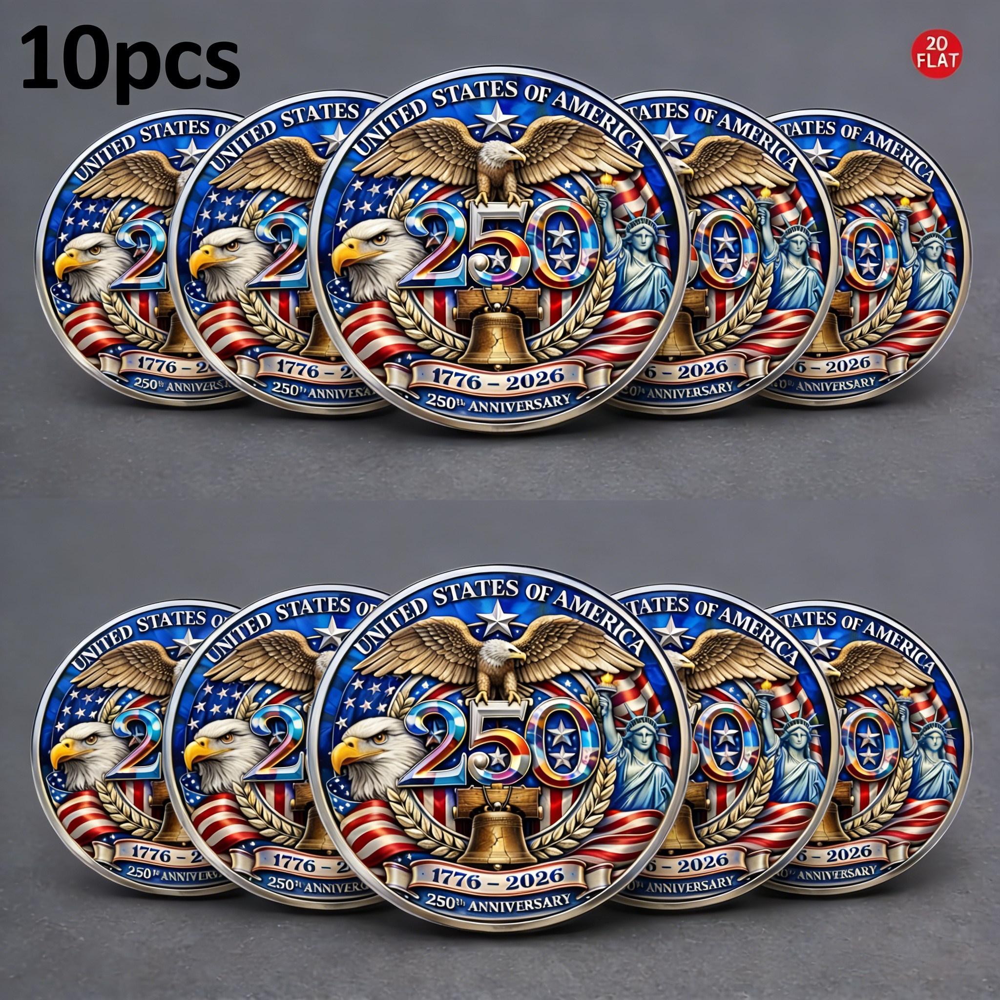 10pcs Of 2d Cool Eagle And Gemstone Brooch, Elegant And Exquisite Decoration For Bags, Clothing, And Hats
