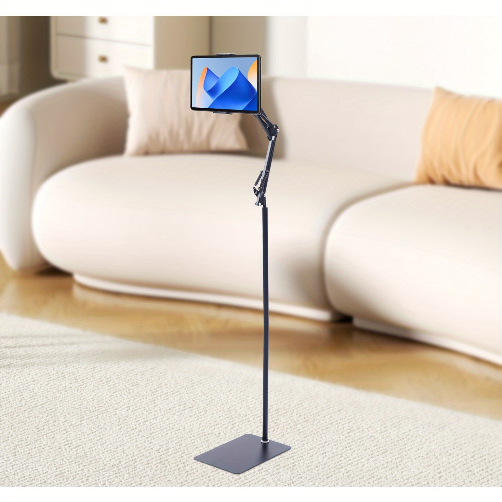 TEMU Soporte de Piso para Tableta, Soporte Plegable para Teléfono Móvil con , 4-17cm, Base Universal 360° Ajustable para iPad, Tabletas y