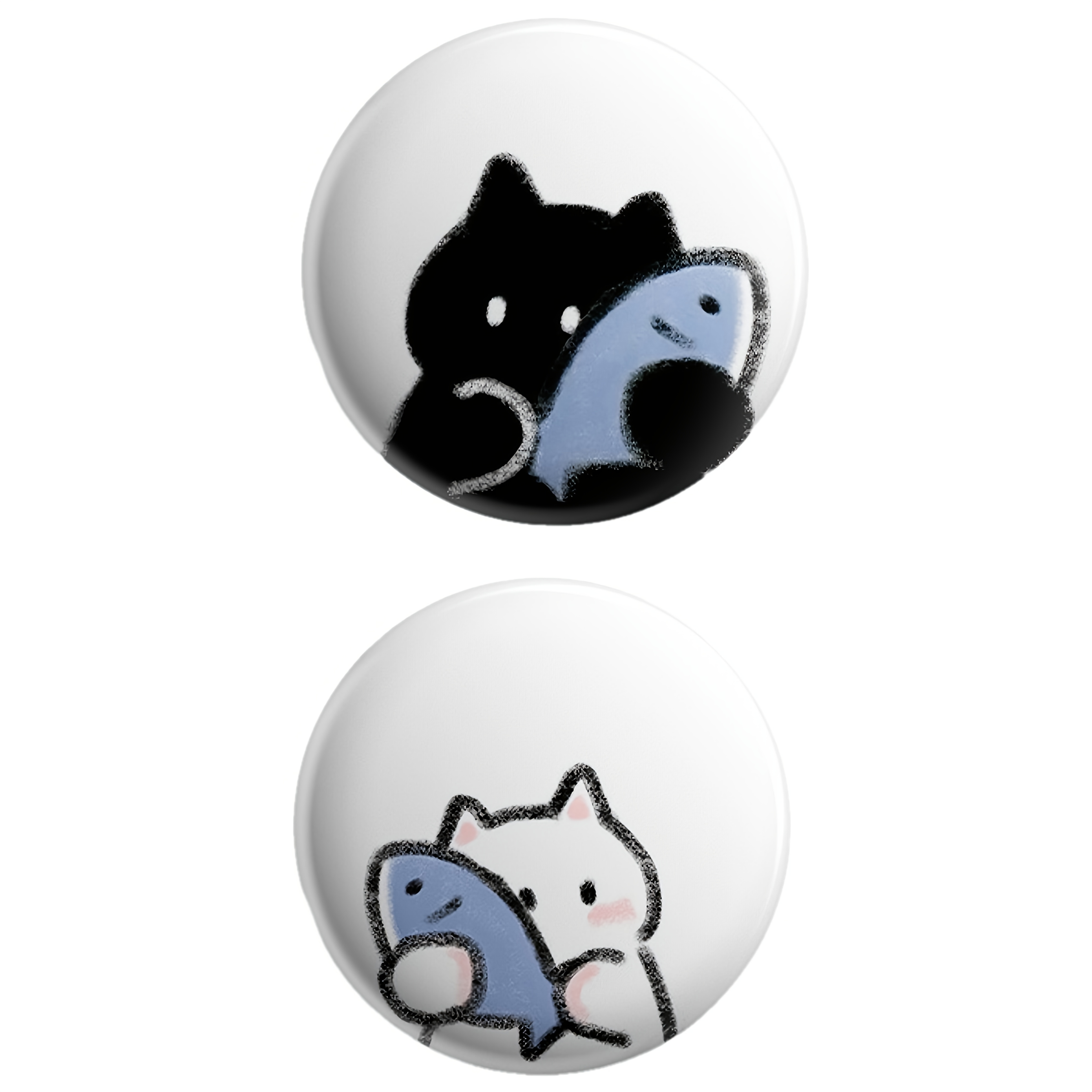 2pcs Cute Cat Badge Cartoon Anime Brooch Couple Friend Fashion Pin Brooch Badge Pendant Hat Backpack Pin Back-to-school Birthday Gift Cheap Decoration