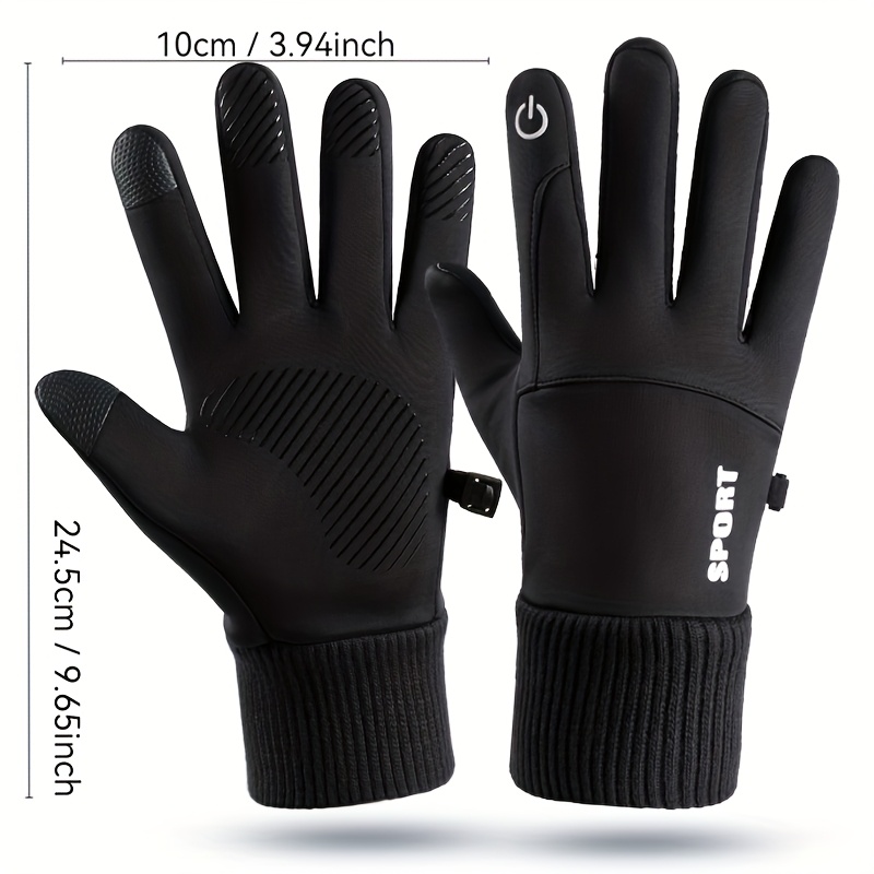 Men's Thermal Gloves with Touchscreen Compatibility