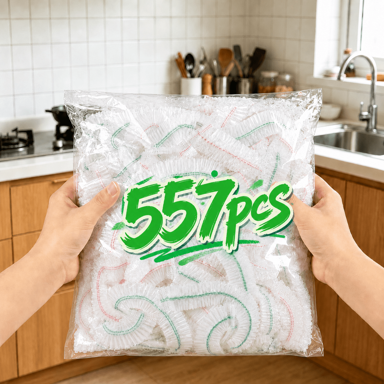 TEMU 557pcs Elastic Food Wraps, Stretchable Colored Bowl Covers And Masks, Kitchen Freshness And Dust-proof Tools For Home, Restaurant, Picnic, Bbq,