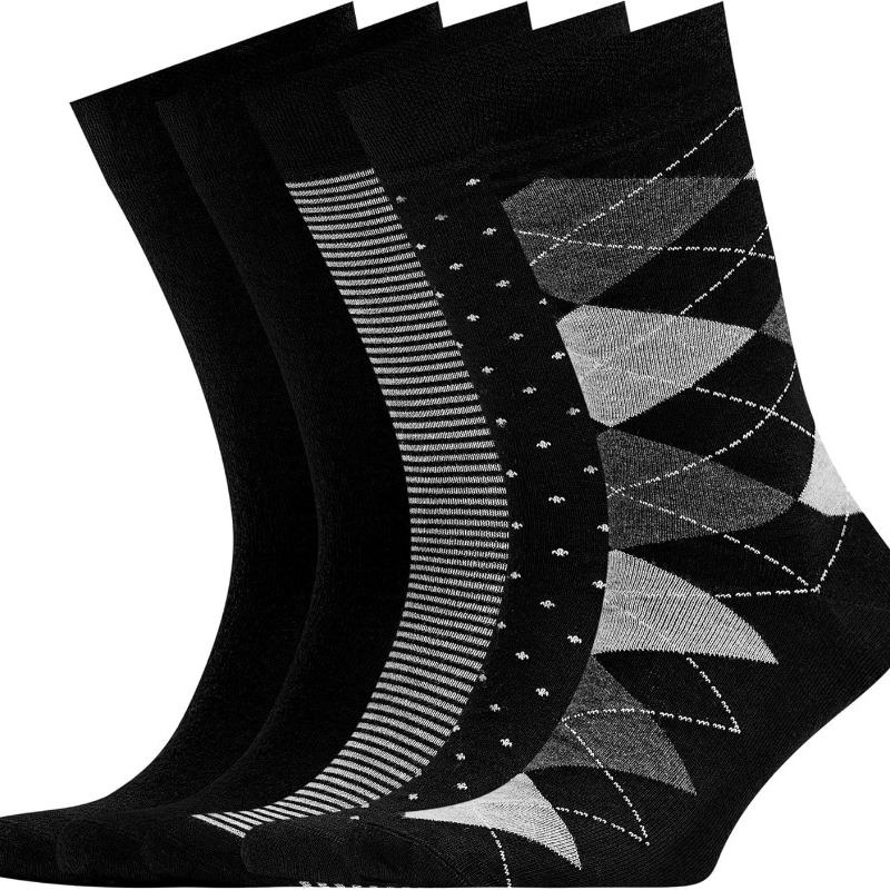 TEMU 5pairs Men's Dress Socks Laopao Brand 5pcs Of Assorted Patterned Mid Calf Socks For Men, Men's Crew Socks, Men Socks