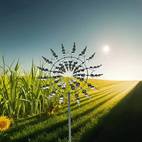 4pcs set 2 poles 1 3d windmill 1 conveniently packaged for easy assembly and dancing with the wind outdoor decoration windmill windmill yard and garden metal decoration