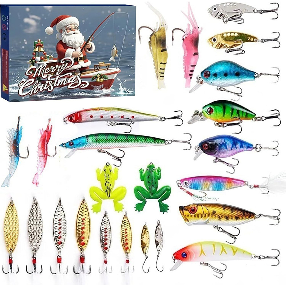 Advent Calendar Fishing Christmas Countdown - 24 Days Fishing Lures Set For Fisher Adult Men Teen Boys 2024 Xmas Surprise Gift Fe89983e A25a 430a 8c20 B0efea280d7f.32c44ae378a20690a340ea45087b6846