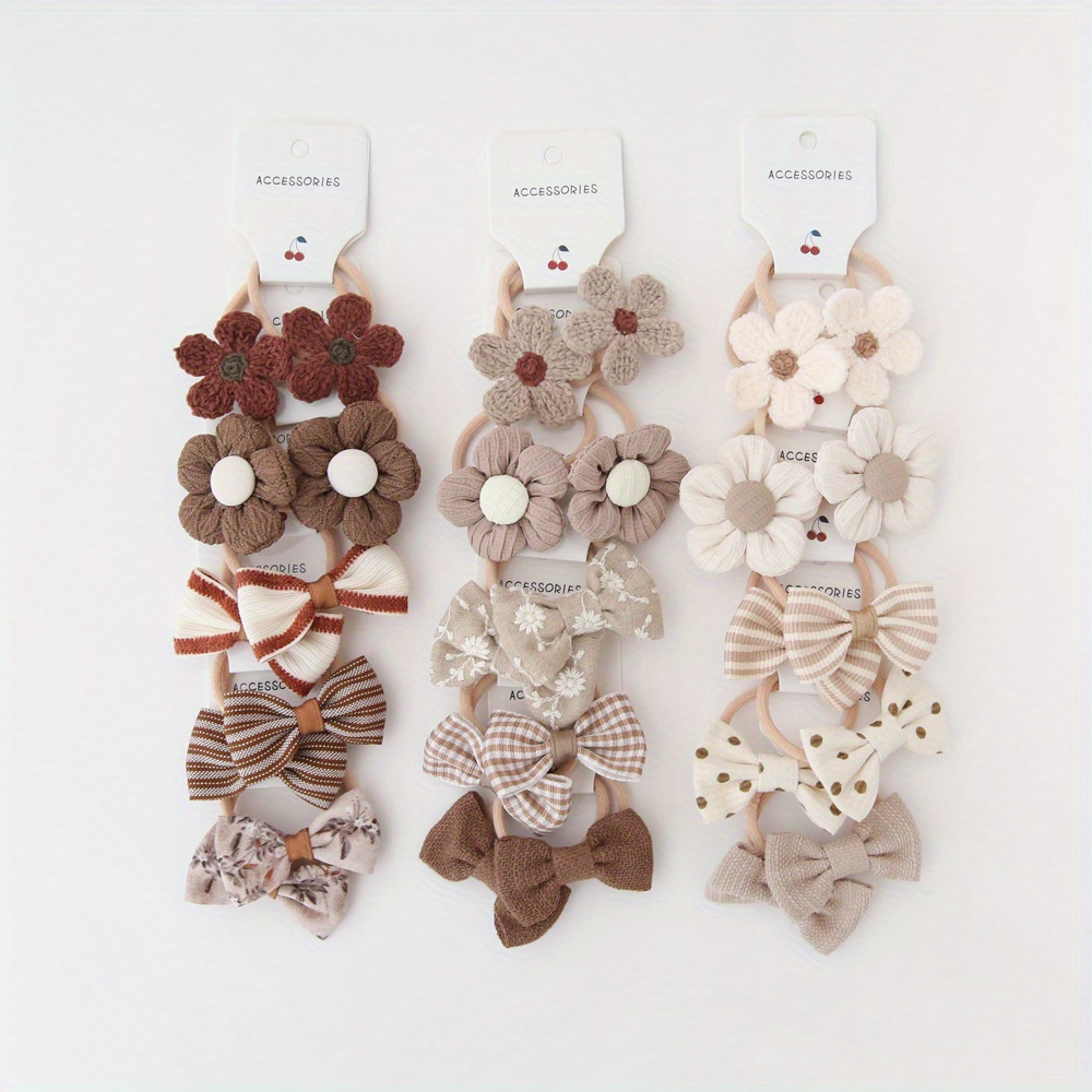 10 sweet colorful flower bow hair ties for   everyday wear