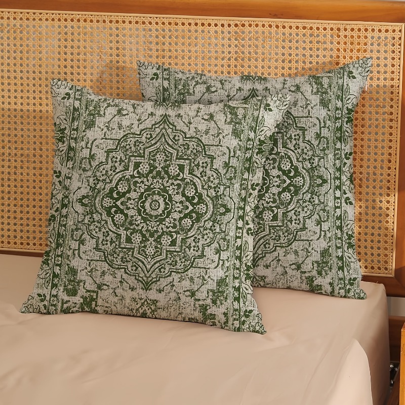 TEMU 2pcs Housse de coussin imprimée motif , Housse de dos de coussin, Convient pour chambre à coucher, canapé de salon, couloir, bureau, ferme,