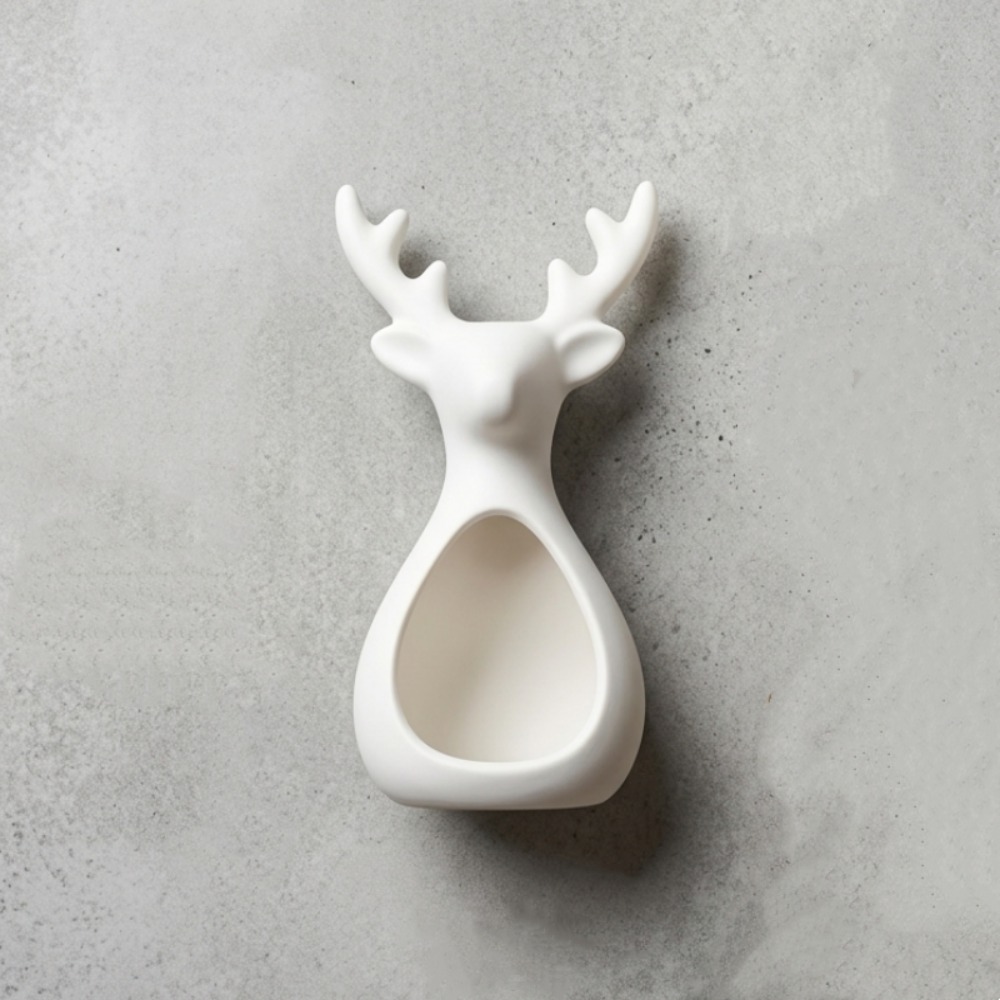 TEMU 3d Printed Reindeer Tea Candle Holder, Minimalist Deer Head Sculpture, Christmas Holiday Tabletop Decor Home Ornament, Candle Not Included