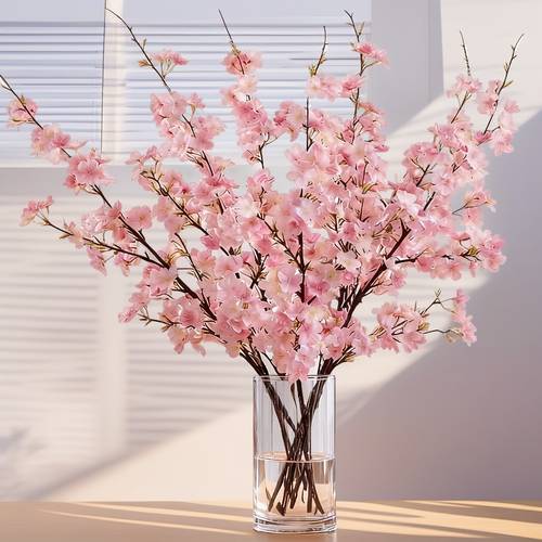 2pcs artificial cherry instant bloom of cherry season wedding decoration simulation romantic wedding scene enhancement suitable for living room