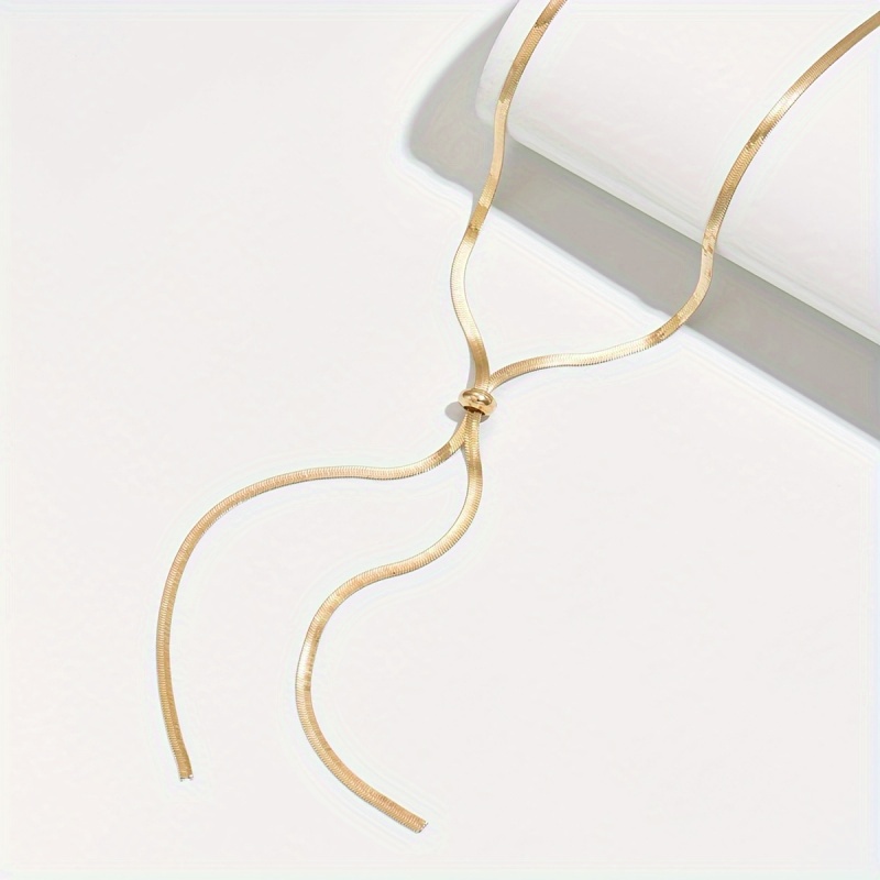 Adjustable Y Shaped Long Necklace, Versatile Design