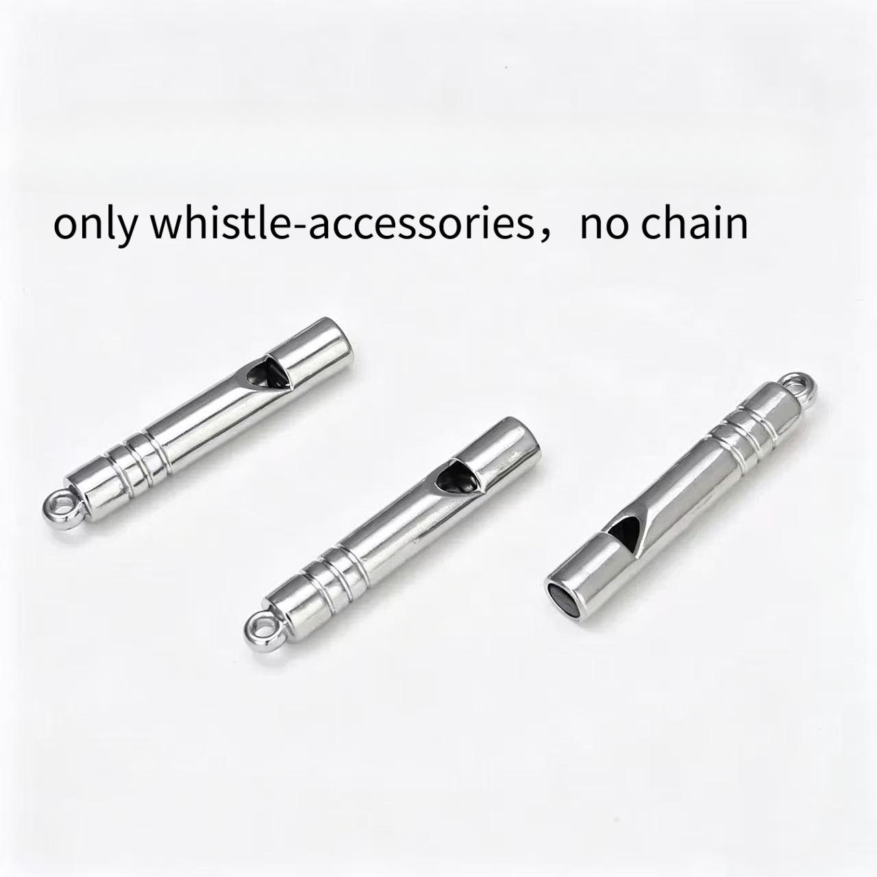 TEMU 3pcs Metal Emergency Whistles - Loud, Durable Outdoor Hiking, Camping And Adventure Sports Survival Gear