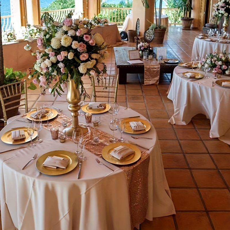 elegant pink sequin table runner sparkling glam plastic Temu Denmark