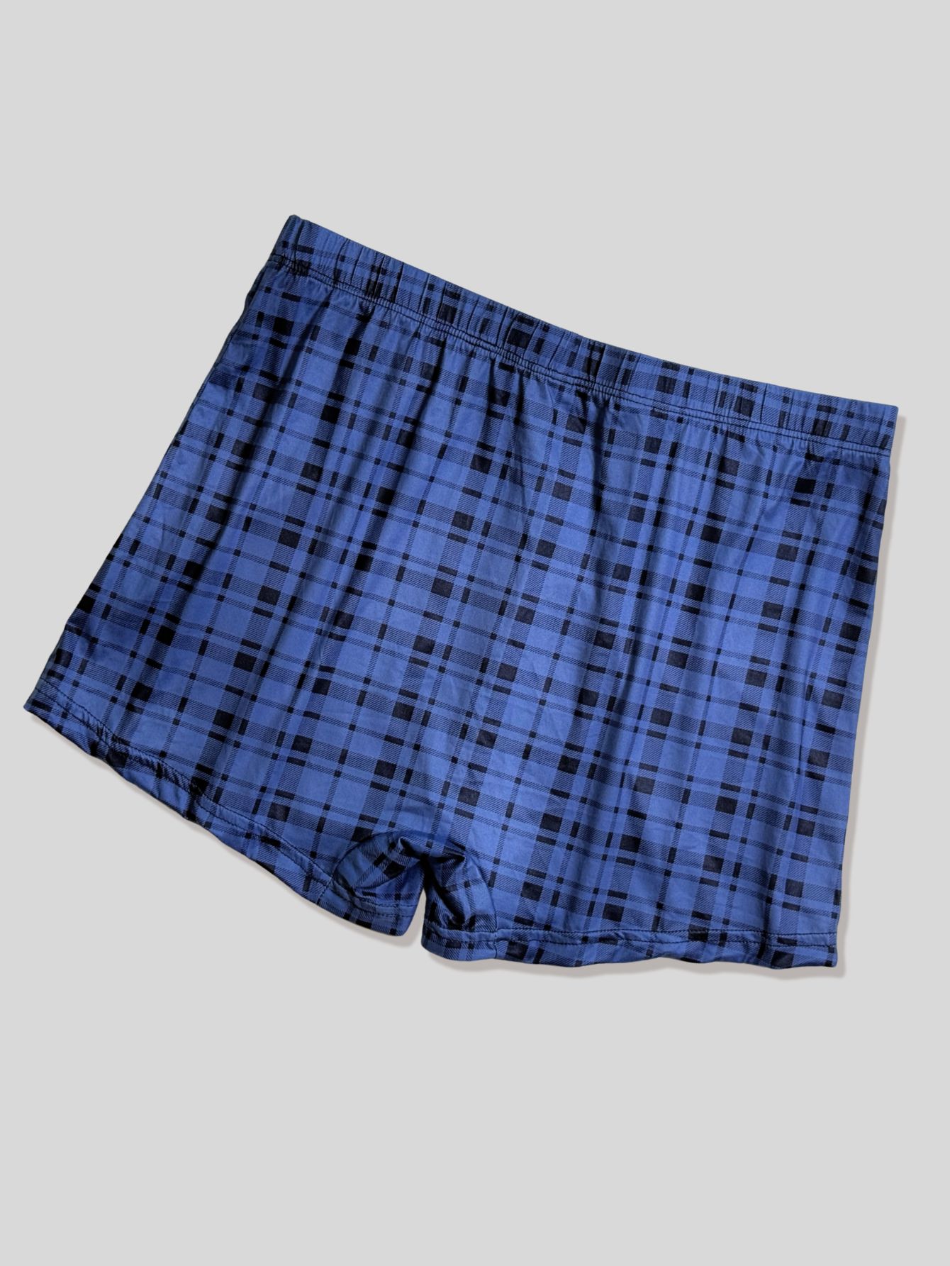 4pcs Random Men's Plaid Pattern Lounge Shorts