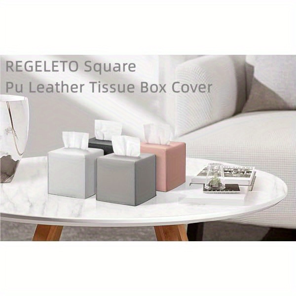   tissue box cover - durable plastic holder with bottom belt, 5 x5 x5 grey organizer for bathroom, bedroom, hotel & office desk - sleek  , space-saving storage solution, bathroom organizers and storage, bedroom accessory, contemporary decor, sturdy construction,  , stylish decor,   material, home organizers Product details 0