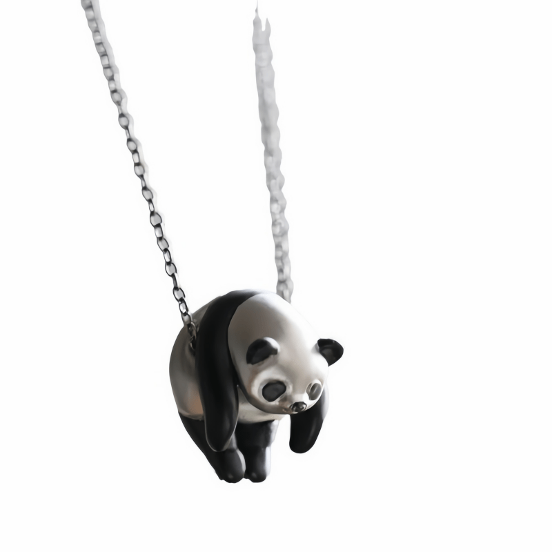 Elegant Chinese Style Panda Pendant Necklace