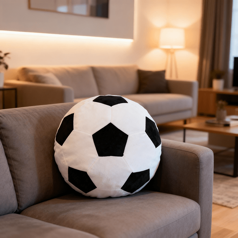 E-shop Fußball-Kissen Plüschkissen – -Dekor, Heimdekoration, Geschenk für Freund, Geburtstag, Weihnachten, Neujahr
