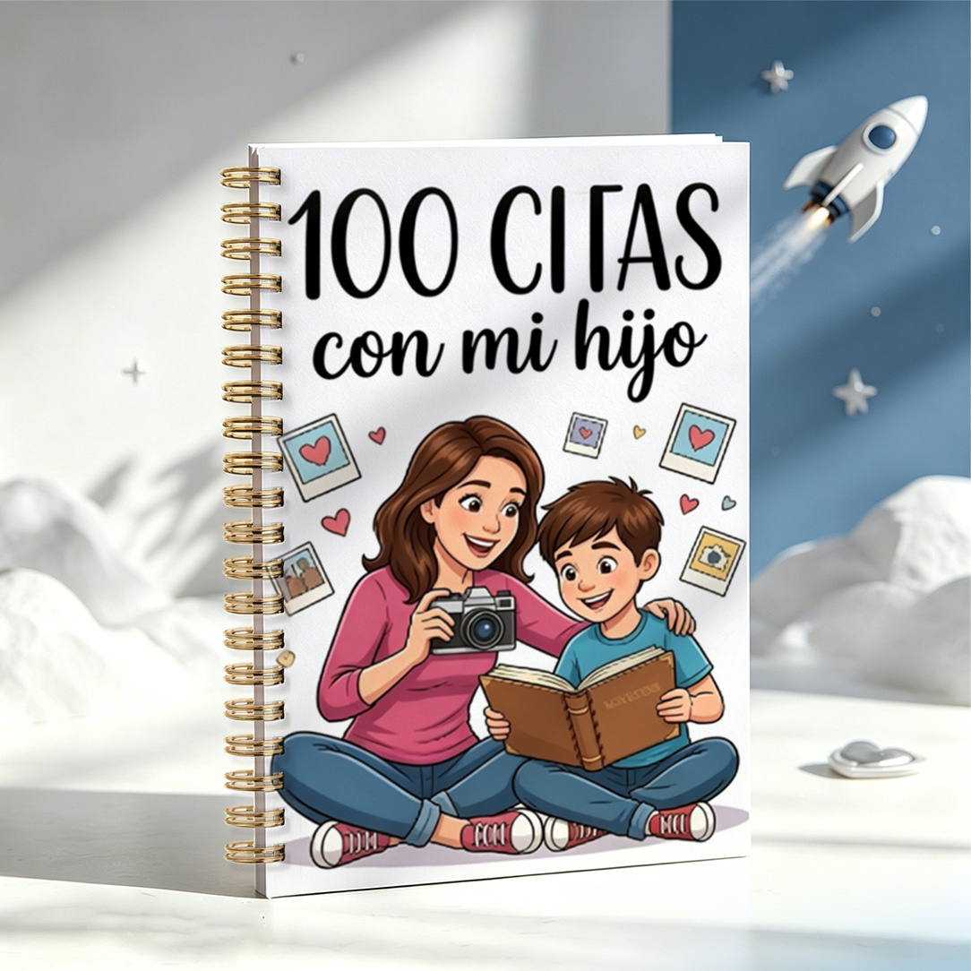 TEMU Cuaderno de 100 citas entre e , 1 libro | Diario de registro de crecimiento emocional | Cubierta con fotos, libros e ilustraciones | 100