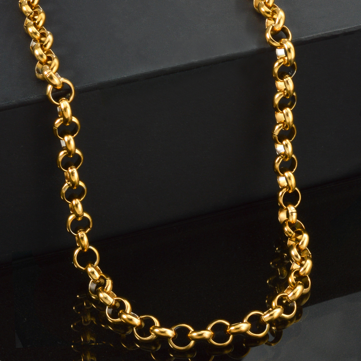 Vintage Round Link Chain Necklace