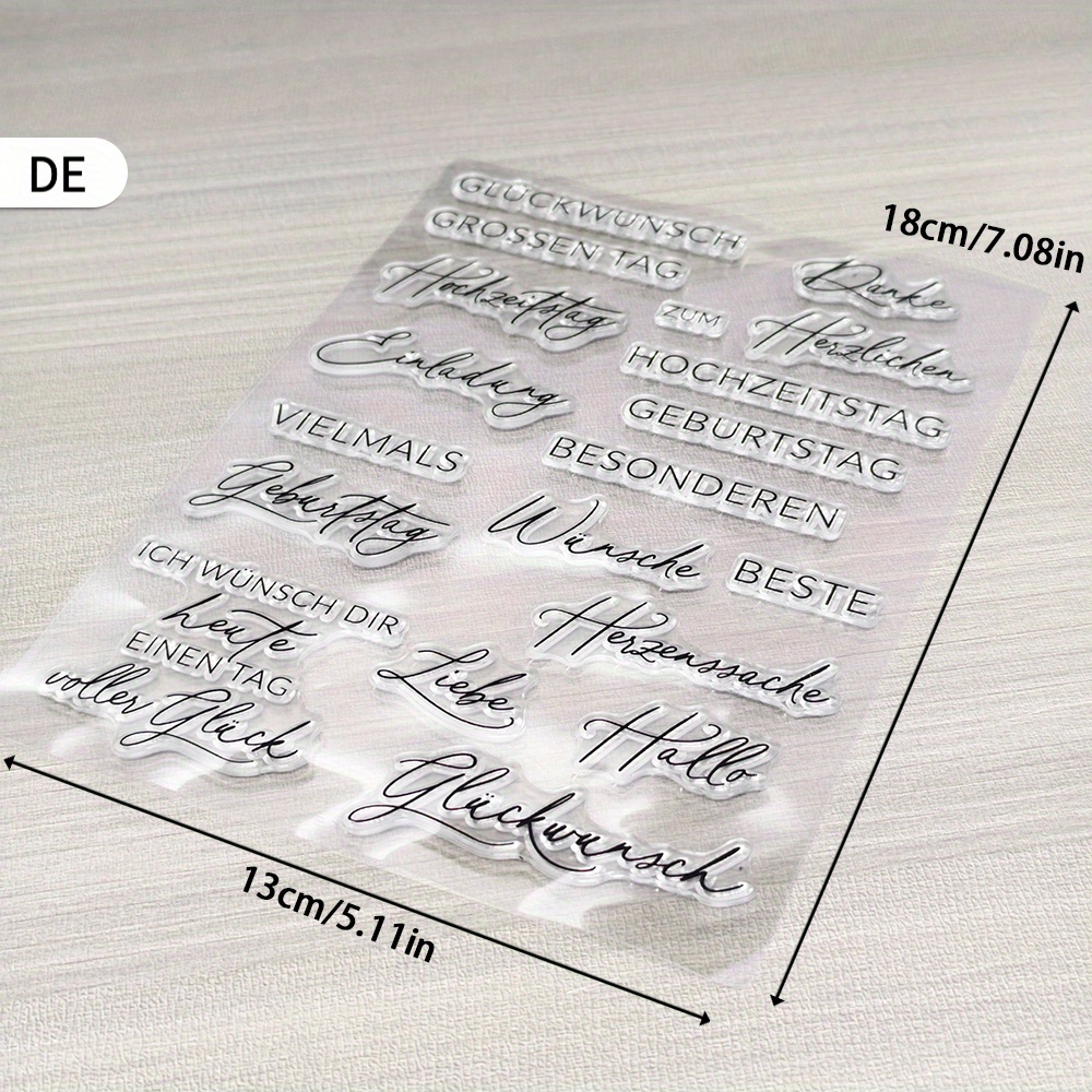 TEMU Newly 1pc Of Clear Stamps For Birthday Wishes, Perfect For Decorating Cards, Making Festival Greeting Cards, Scrapbooks, And Diary Entries