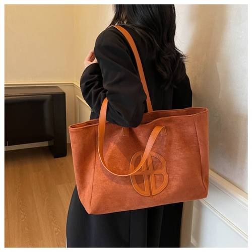 large capacity tote bag suitable for retro shoulder bag with hanging strap machine washable handbag for commuting travel gift for daily use