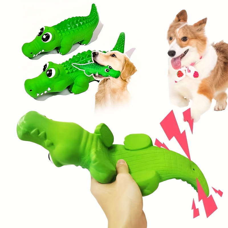 for * - Heavy-Duty * Dog Chew Bone with Rattle Inside, Loud Crunching Noise  & Dental Cleaning Teeth - PVC Teething Toy for Puppy Teething, All Breed  Dogs (Green/Yellow/Rose Red) - Ideal for Powerful ...