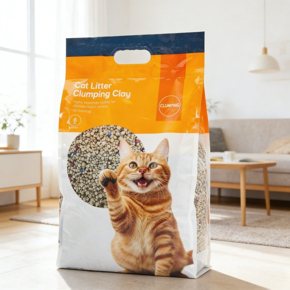 4 PACK 6Kg Clumping Clay Cat Litter Highly Absorbent Low Tracking Odour Control for Cats