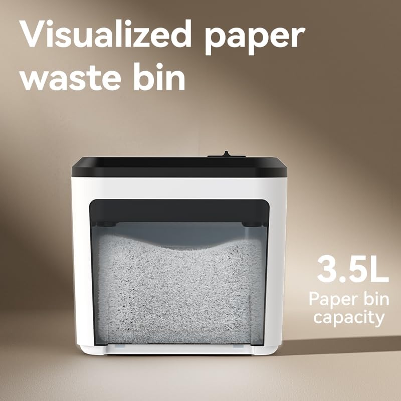 Compact Design Mini Paper Shredder with a 3.5L Capacity for Shredding Up to 3 Sheets