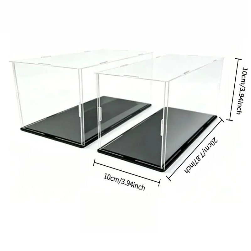 TEMU 2-pack Multifunctional Acrylic Boxes, Fine Texture, Strong Load-bearing Capacity, Dust-proof Design For Storage, , Elegant Display, Suitable For