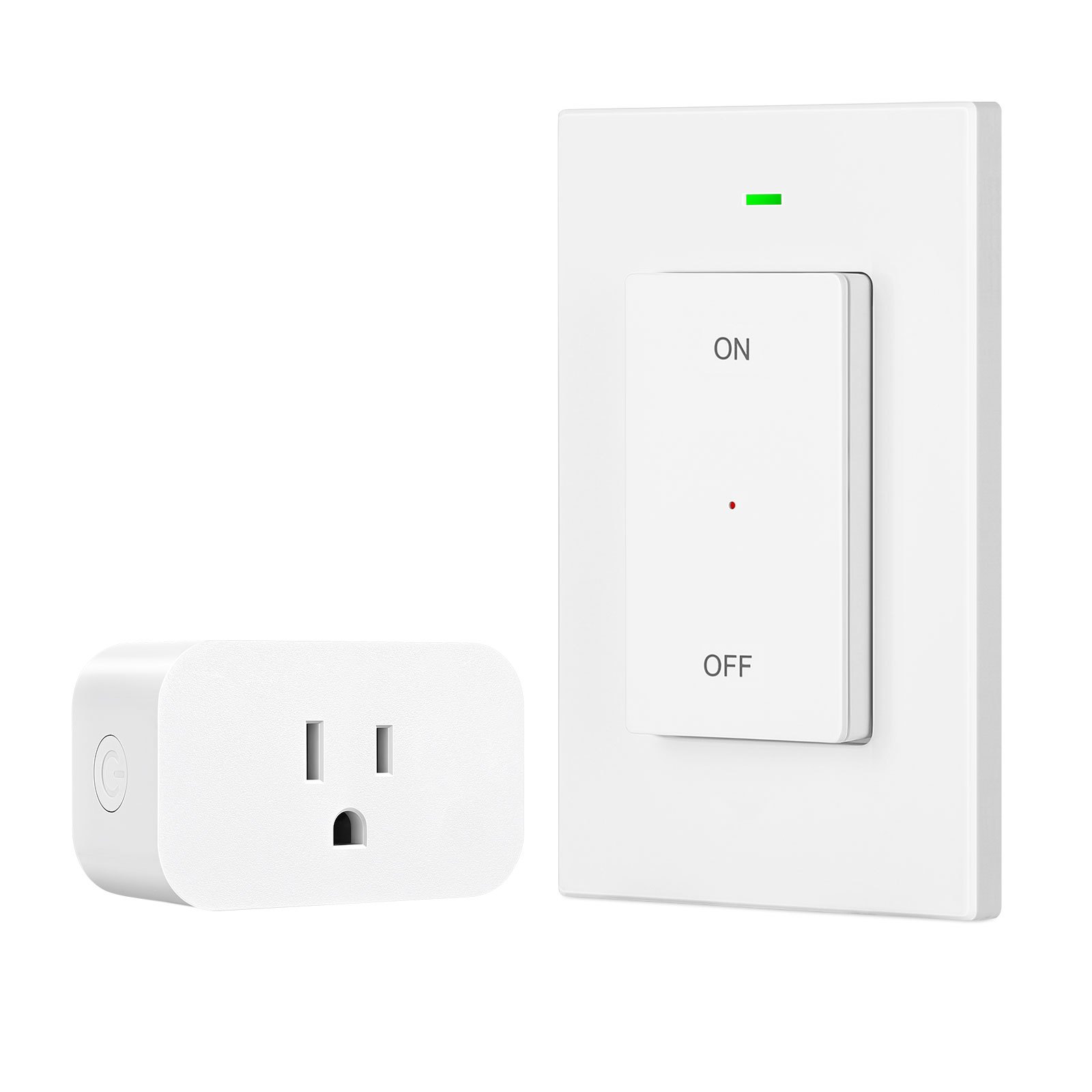 TEMU Dewenwils Wireless Magnetic Remote Control Outlet Plug, Wall Mountable Light Switch, No Wiring Needed, 100ft Rf Long Range, Programmable For