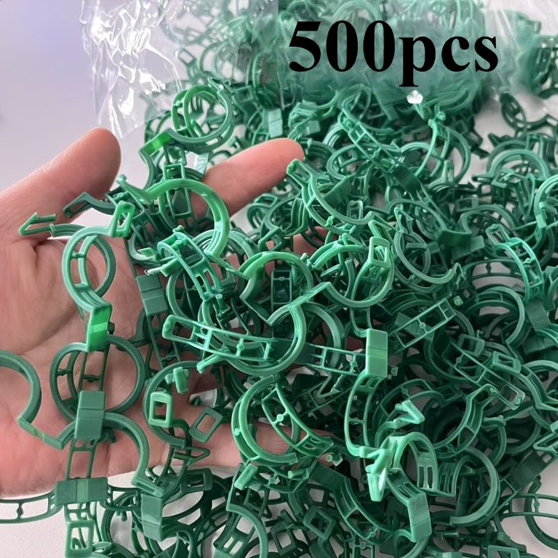 [Sponke za vrtno mrežo] 500 kosov velikih, debelih, trpežnih plastičnih za vrtno mrežo - Popolne za podporo paradižnikov, vinske trte in