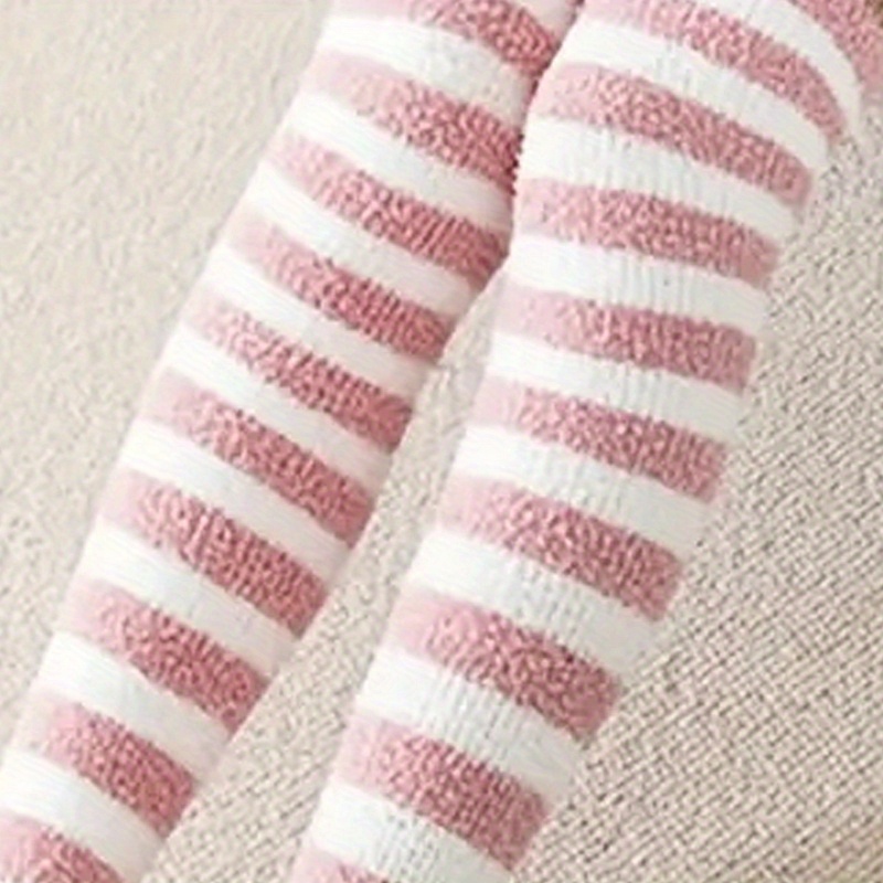 TEMU 1 Pair Of Women's Knee-high Socks, Warm Socks, Women's Winter Coral Fleece Over-the-knee Socks, Women's Over-the-knee Socks, Women's Fun Sock