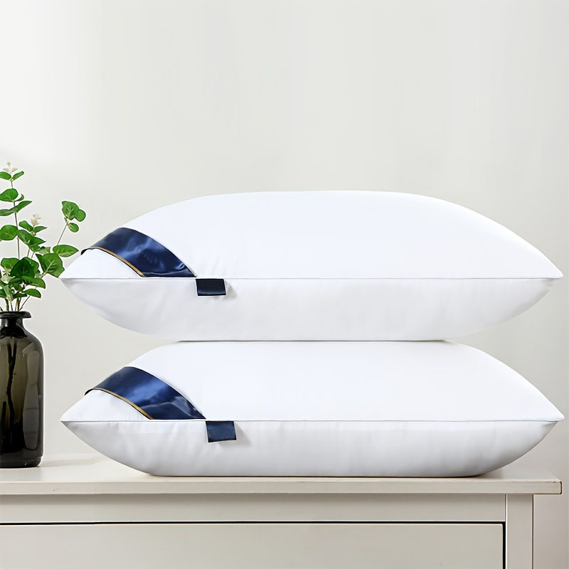 TEMU 2/ 1/ 4pcs Oreillers Haut de Gamme Faciles à Utiliser pour Adultes, Oreillers pour un Sommeil Relaxant, Oreillers pour Lit Lot de 4, Respirant,