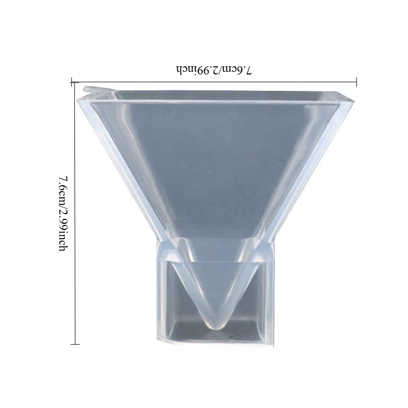 TEMU Candle Silicone Mold Resin Mold, High Transparent Pyramid Silicone Mold, Ornaments