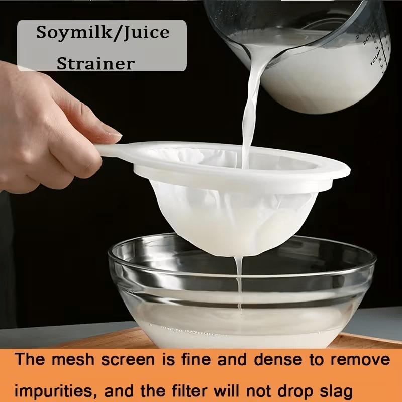 500-Count Ultra Fine Mesh Filter| Reusable Hanging Sieve for Home Brewing, Kitchen, Juice and Flour Straining, Easy-to-Clean Multi-Functional Food Strainer, Made of Plastic