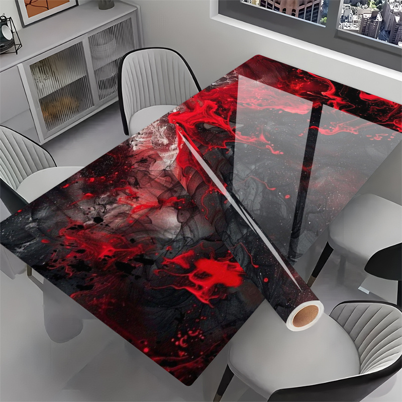 TEMU 1pc Black And Art Vinyl Desktop Stickers, Self-adhesive Waterproof Wall Stickers And Desktop Stickers, Desktop Protection Stickers, Removable