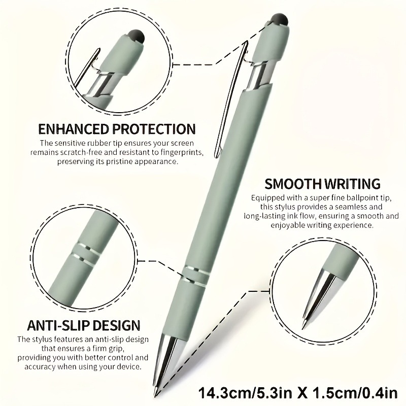 24pcs set retractable metal ballpoint pen offers a smooth writing experience   3 pens 21 refills features a non slip   medium tip and   a touchscreen stylus tip compatible with   devices an   for daily