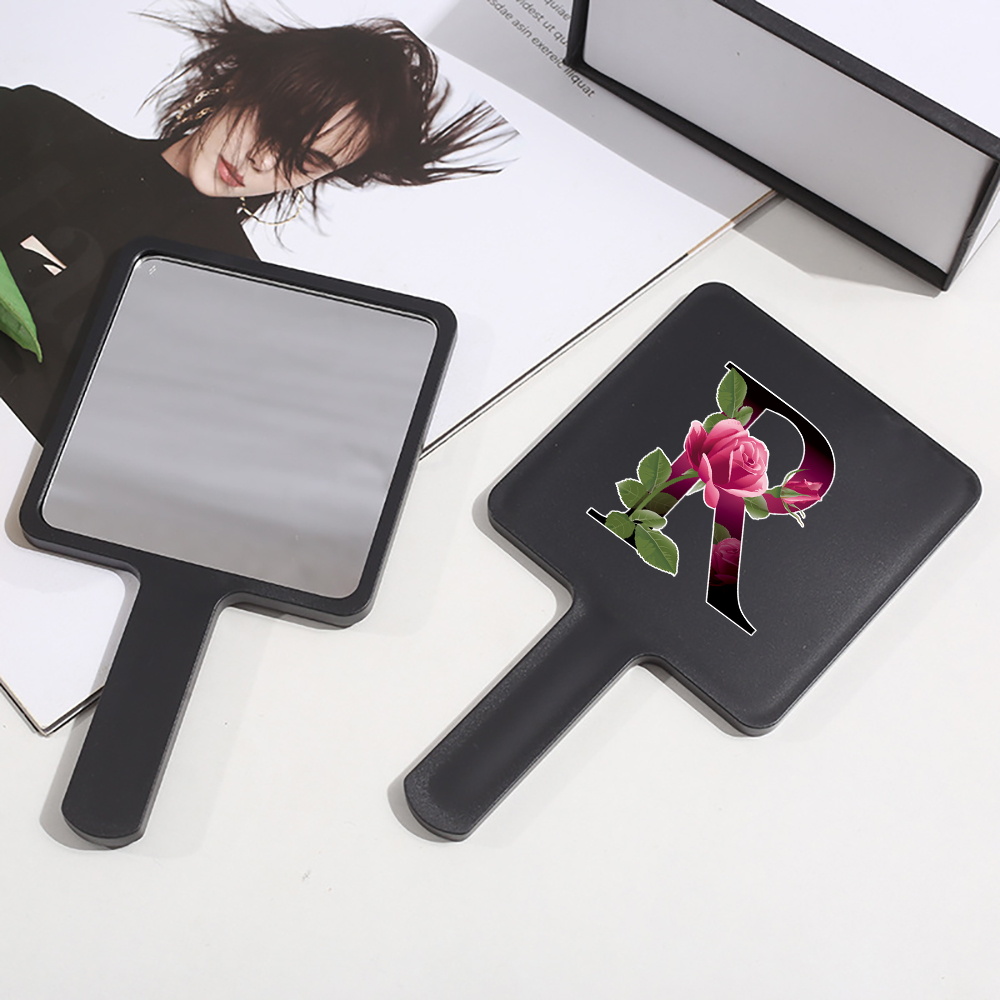 Mini Hand Mirror with Easy Grip Handle, High Definition Scratch-Proof Surface